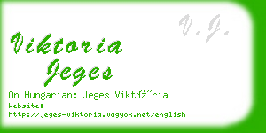 viktoria jeges business card